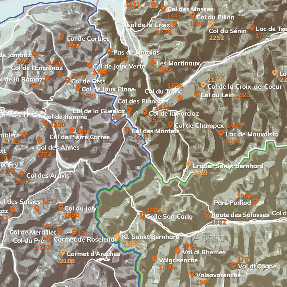 Alpenpässe Poster KLASSIK