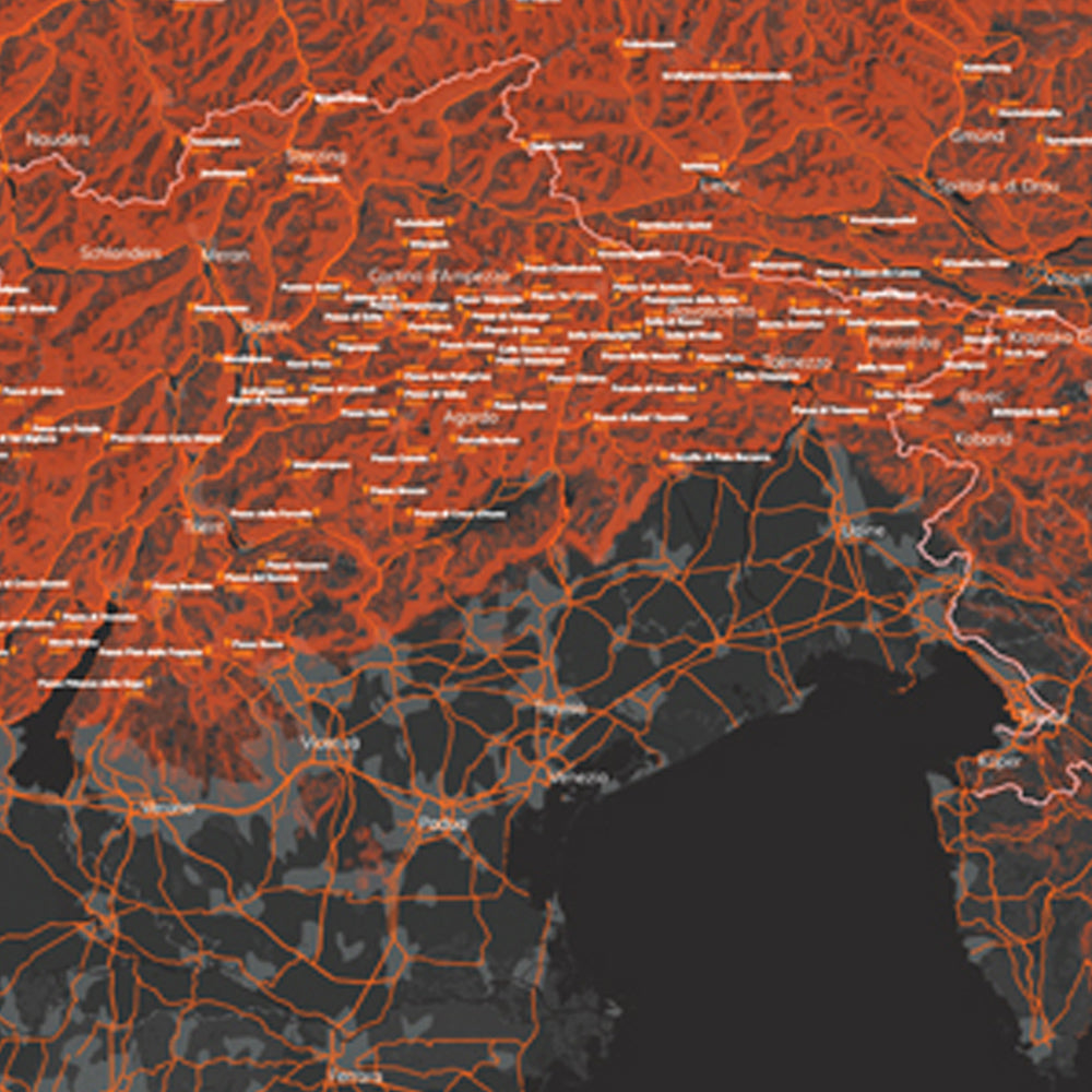 Alpenpässe Poster NIGHT-STYLE