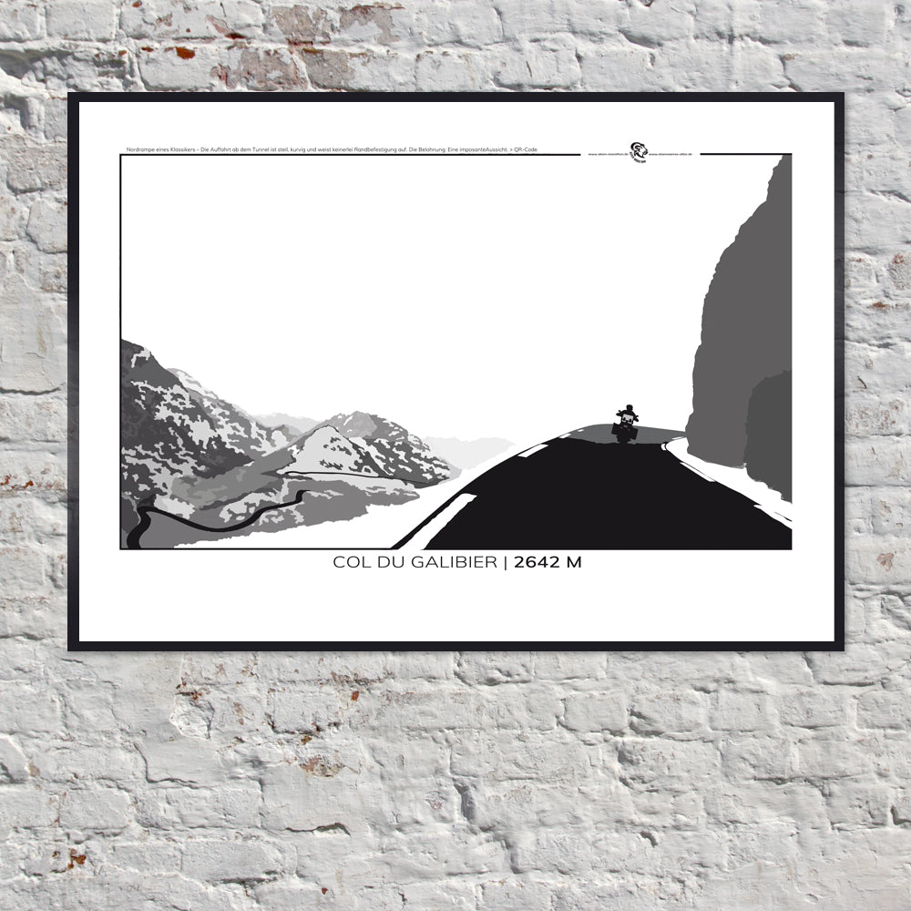 Col du Galibier als Grafik