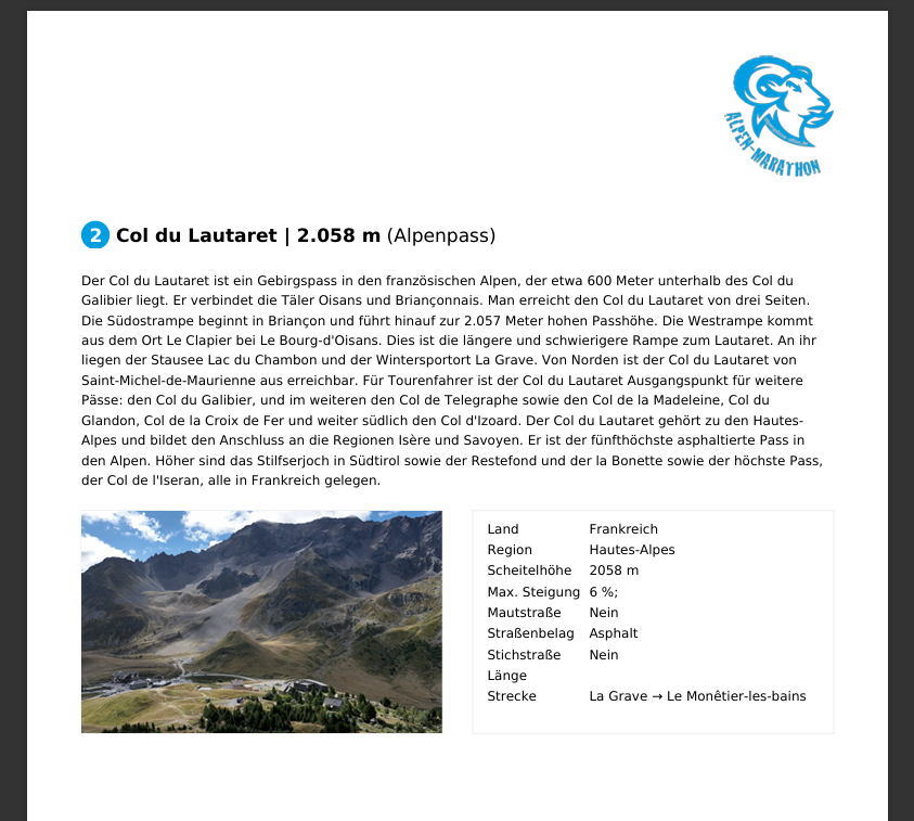 Motorradtour Westalpen „Serre Chevalier Nordost“