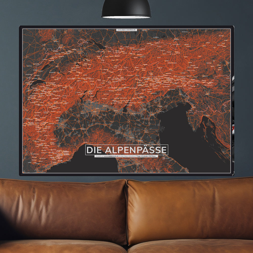 Alpenpässe Poster NIGHT-STYLE