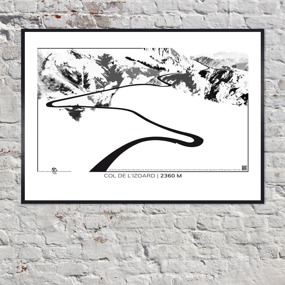 Col de l’Izoard | Route des Grandes Alpes als Grafik