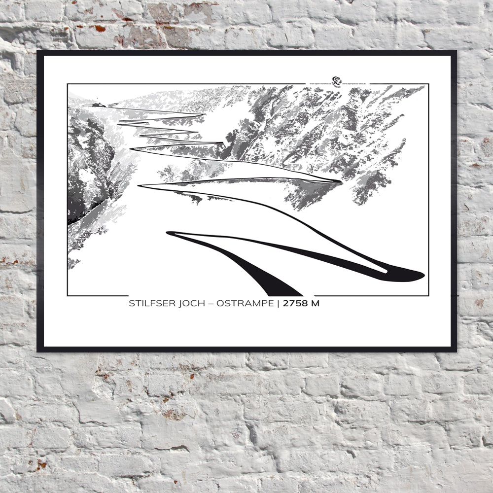 Stilfser Joch | Ostrampe als Grafik